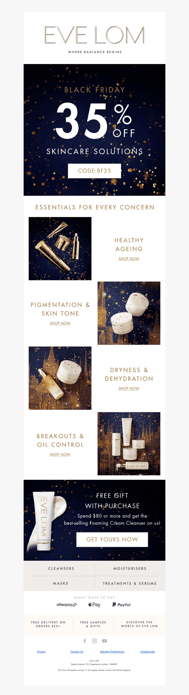 35% OFF ICONS FOR ANY SKIN TYPE
