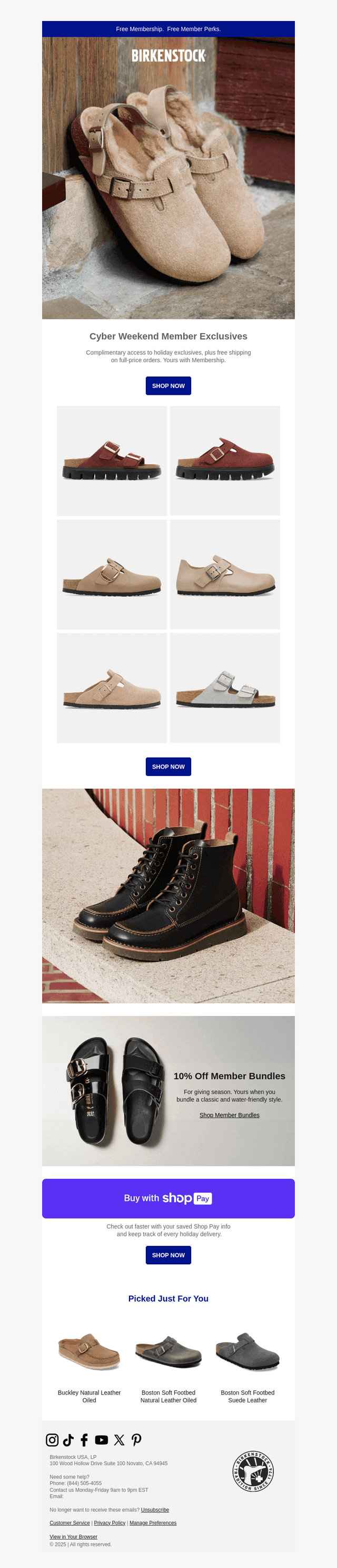 Birkenstock email from Sat, Nov 29, 2025