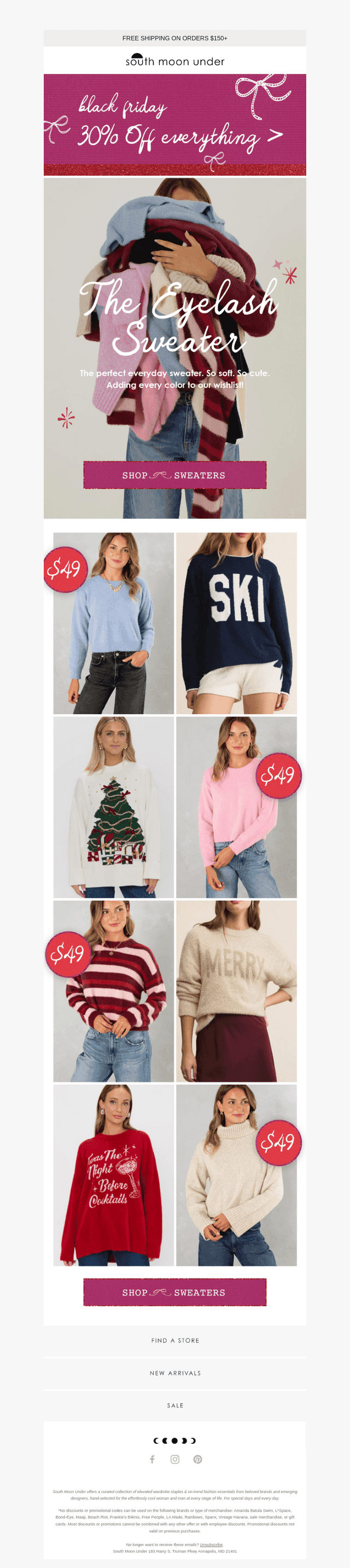 Up to 50% Off Sweaters!
