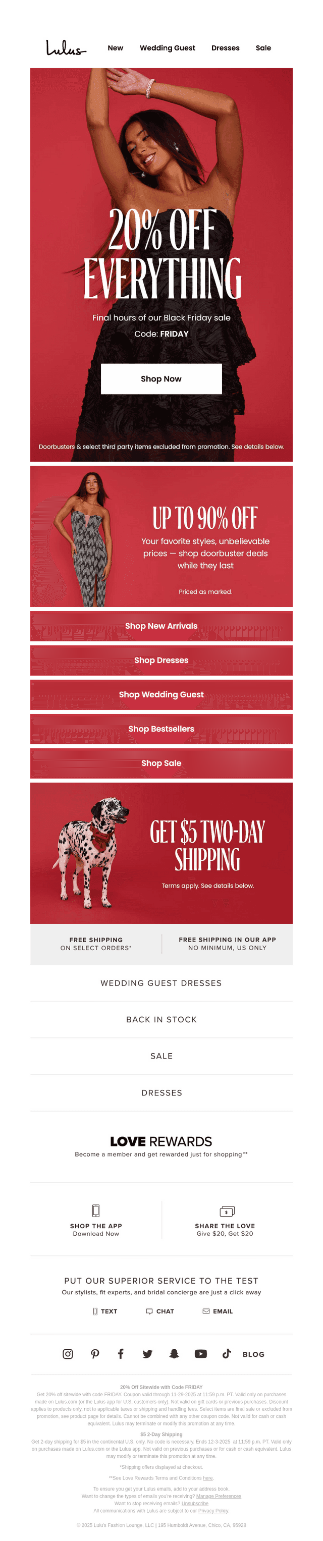 Lulus email from Sun, Nov 30, 2025