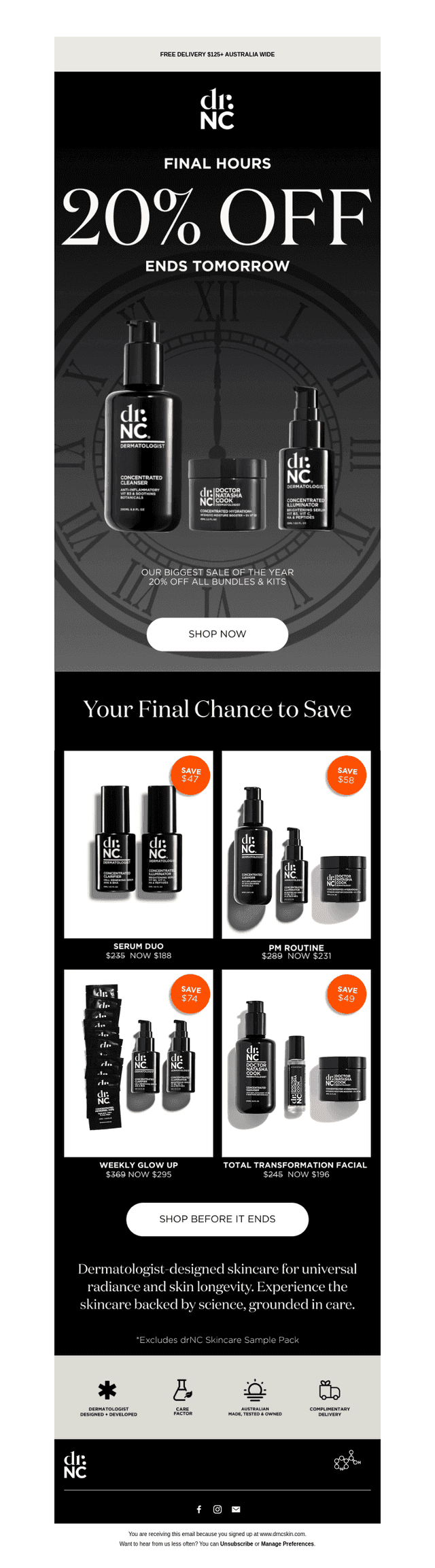 ⏳ Final Hours: 20% off drNC Kits Ends Tomorrow