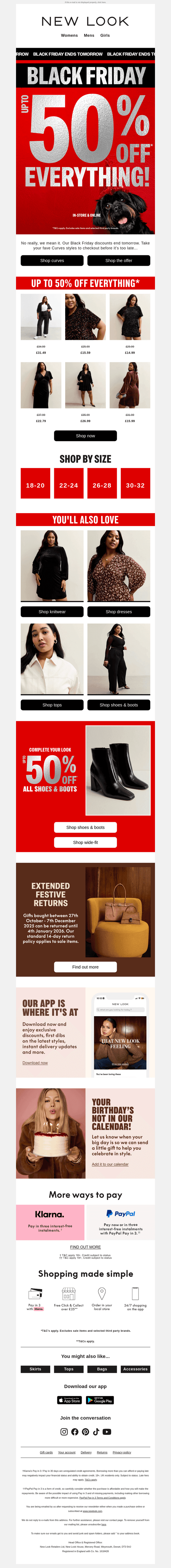 ENDS TOMORROW: up to 50% off EVERYTHING