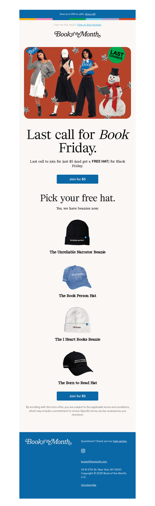 Book of the Month email from Sun, Nov 30, 2025