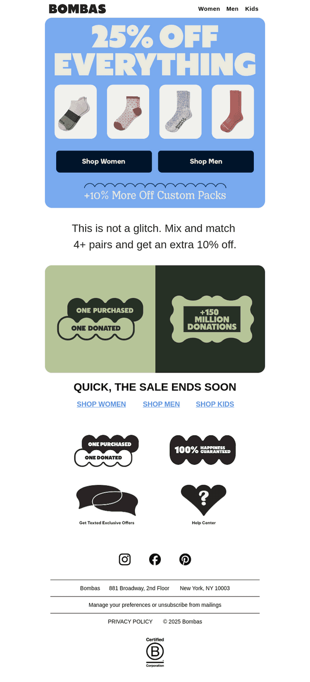 25% Off Sitewide (+10% Extra Off Custom Packs)
