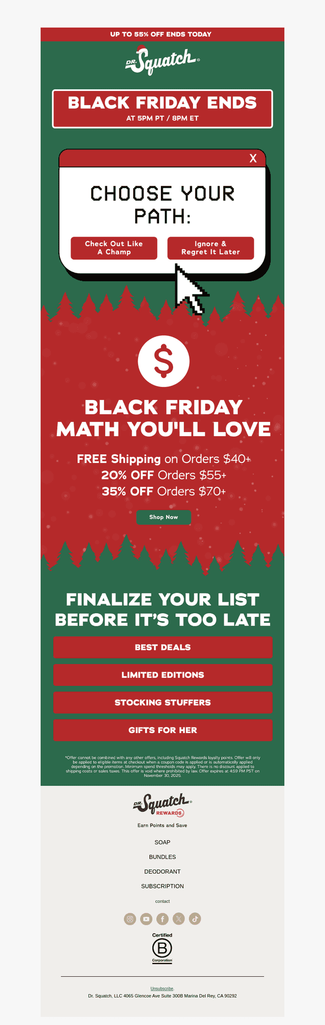 Black Friday is ending in 3... 2...