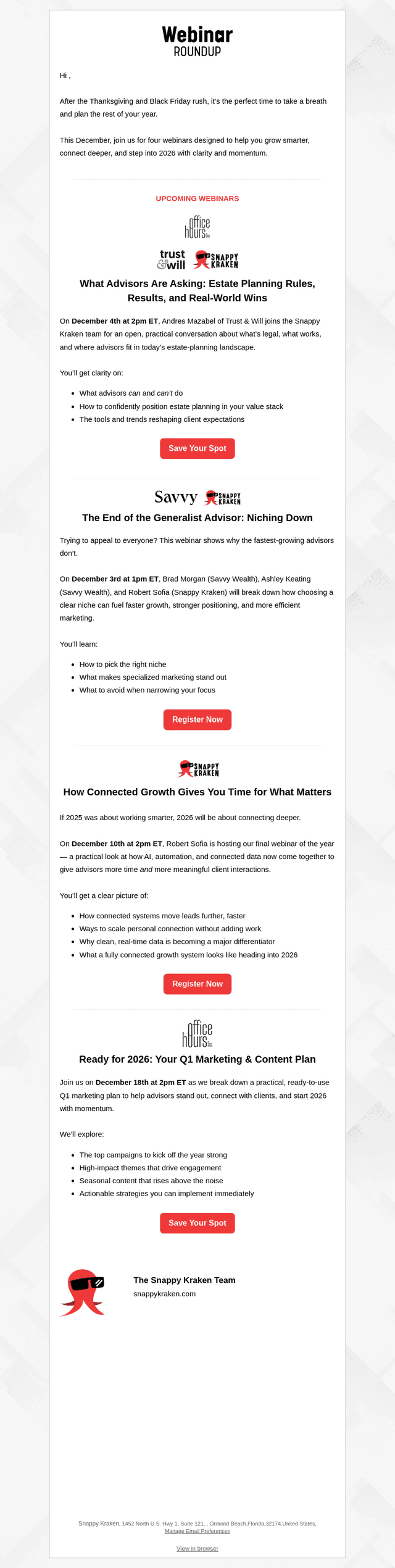 Webinar Roundup: Your Post-Thanksgiving Marketing Reset