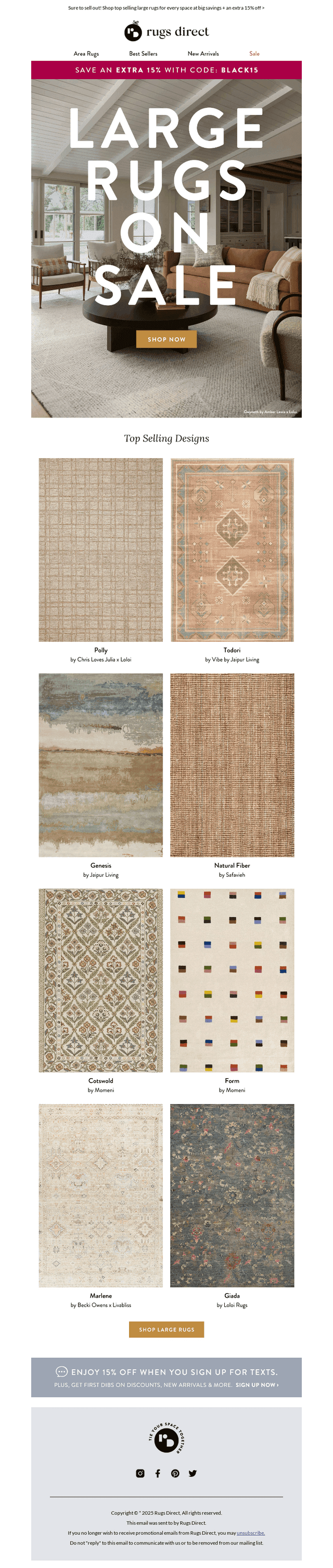 Large Rugs On Sale + Extra 15% Off Inside >