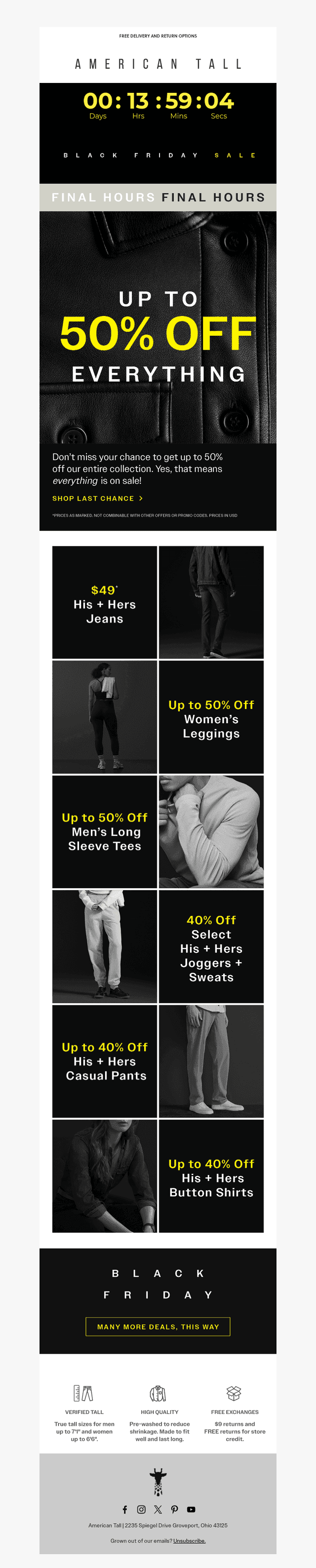 Up to 50% OFF EVERYTHING