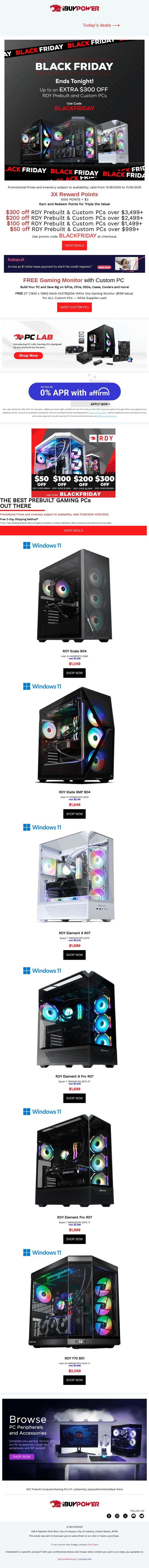 iBUYPOWER email from Sun, Nov 30, 2025