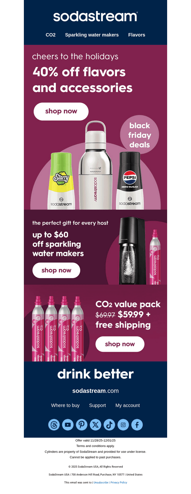 SodaStream email from Sun, Nov 30, 2025