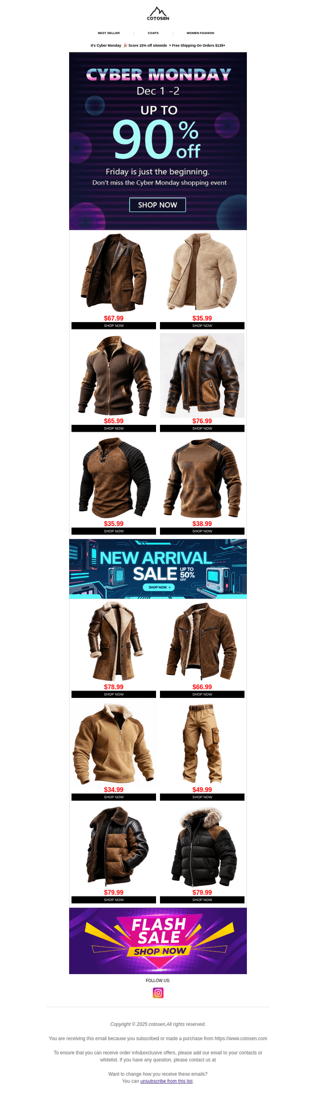 Up to 90% Off Cyber Monday Event
