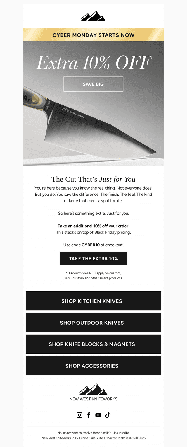 An Extra 10% Off. Just for You.