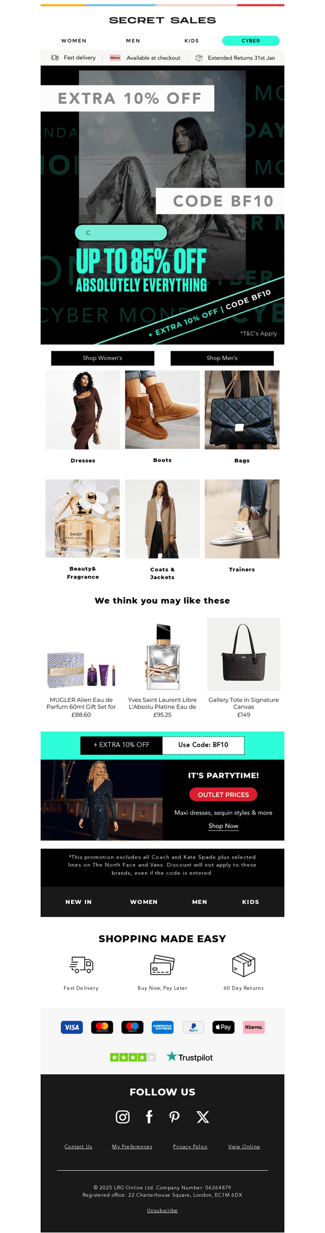 Take 10!  Your Extra Discount this Cyber Monday