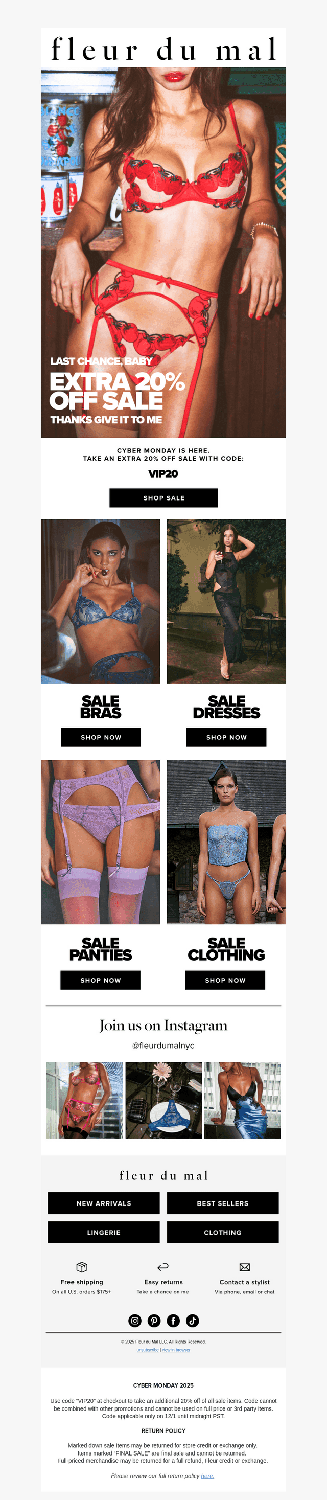 Last Chance: Take an Extra 20% Off New Markdowns — Code VIP20
