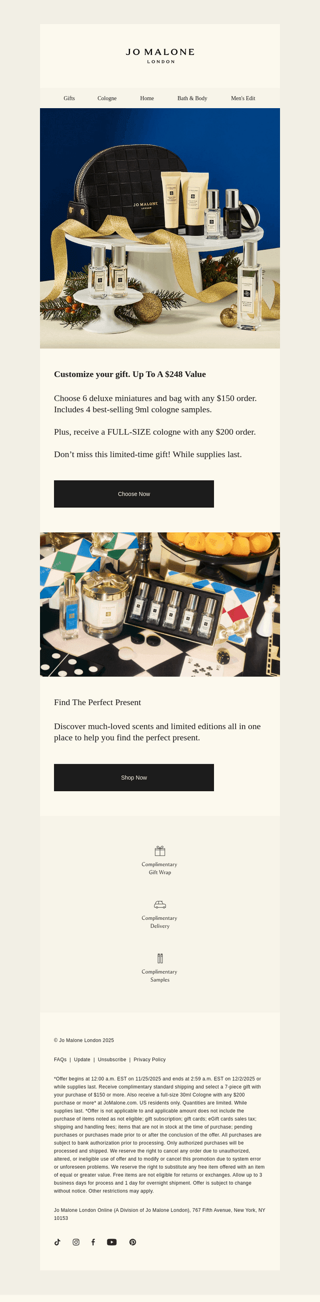 Jo Malone email from Mon, Dec 1, 2025