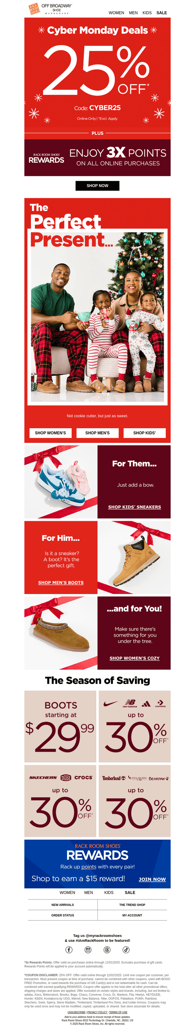 TODAY ONLY: 25% OFF + 3x the points