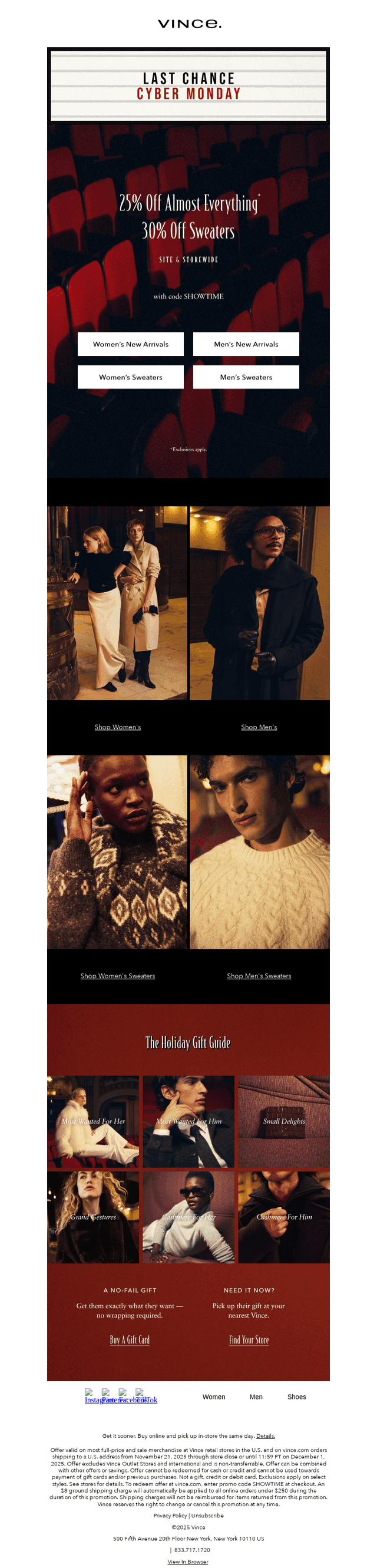 Cyber Monday: 30% Off Sweaters