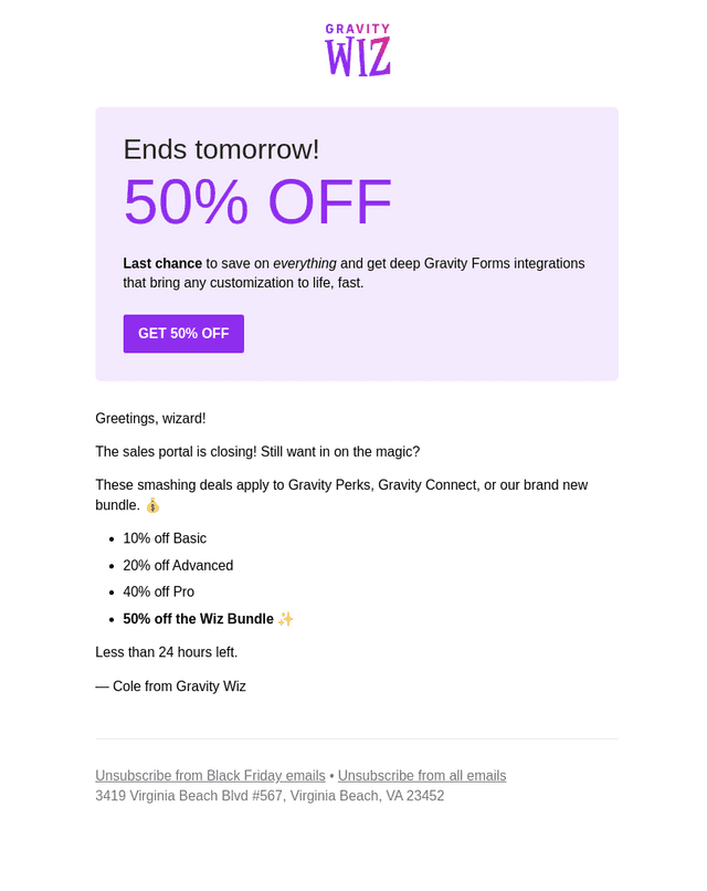Last call: Up to 50% off Everything
