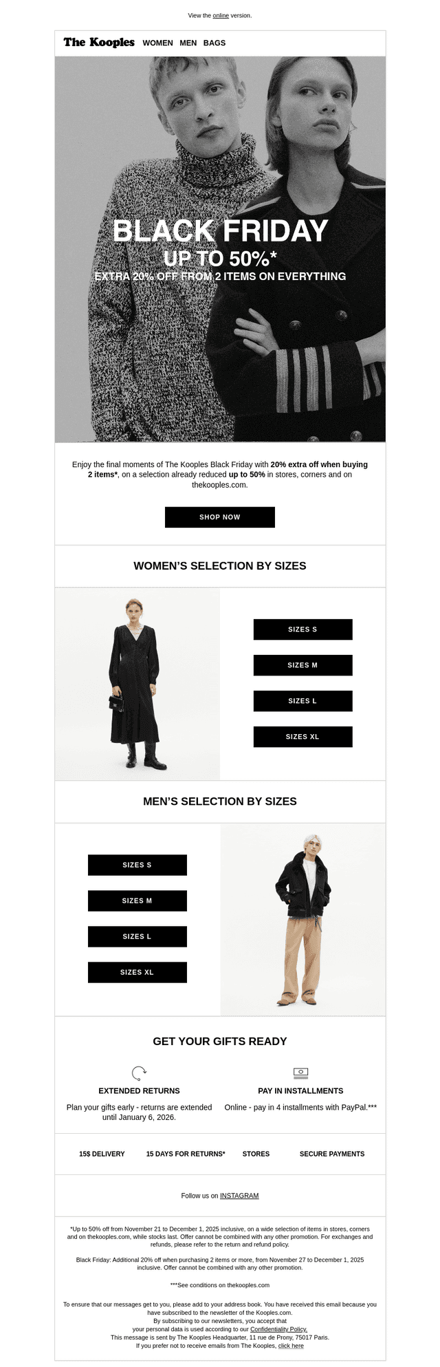 Last Hours | Extra 20% off from 2 items on everything