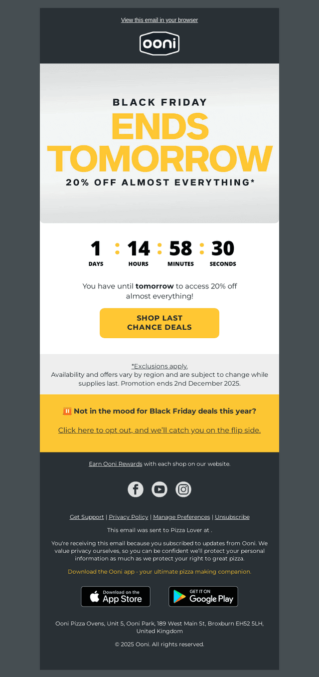 Cyber Monday: 20% off almost everything