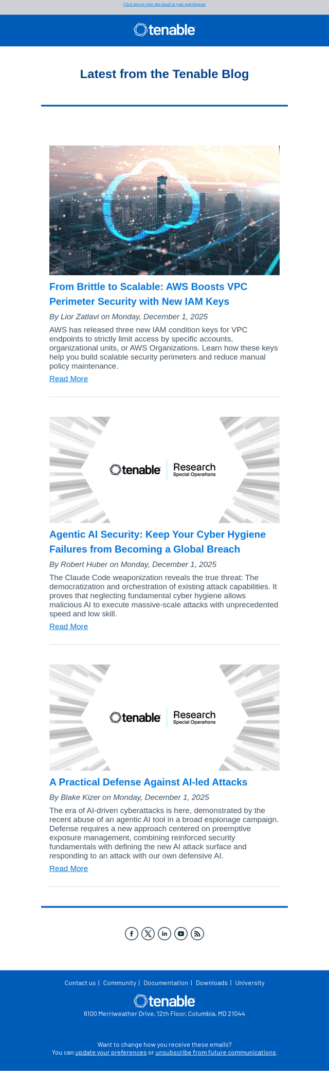 Latest from the Tenable Blog - Dec 01, 2025