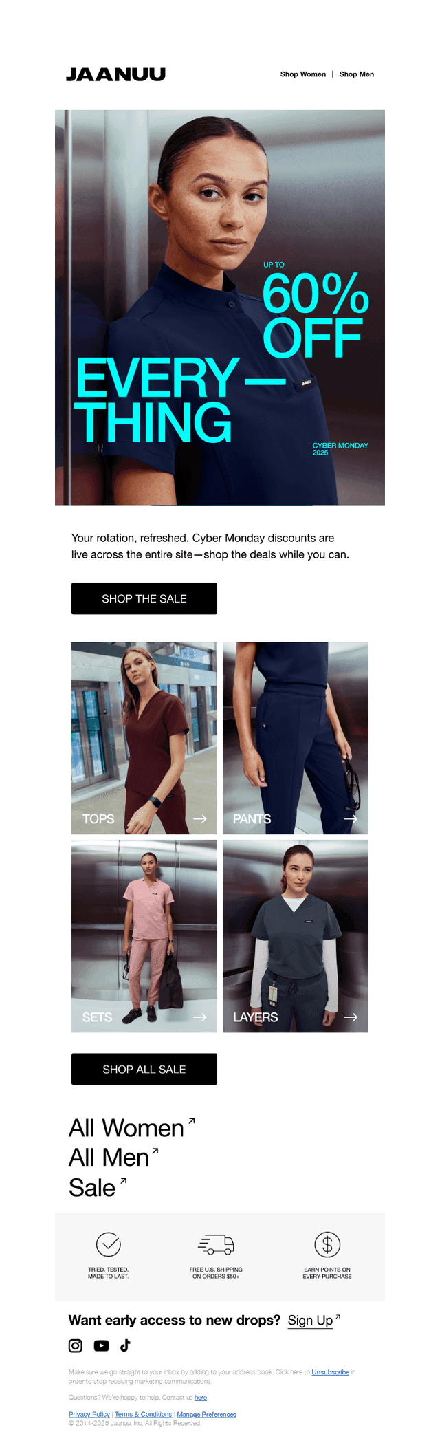 Cyber Monday—Up to 60% Off Everything