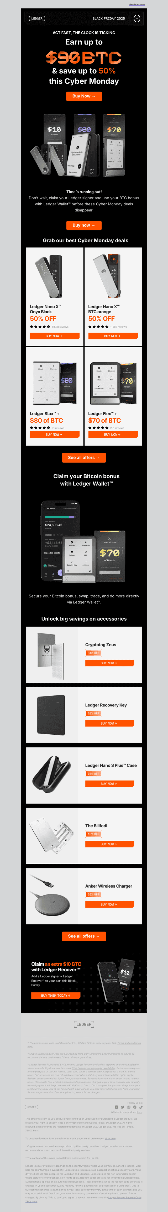 Ledger email from Mon, Dec 1, 2025