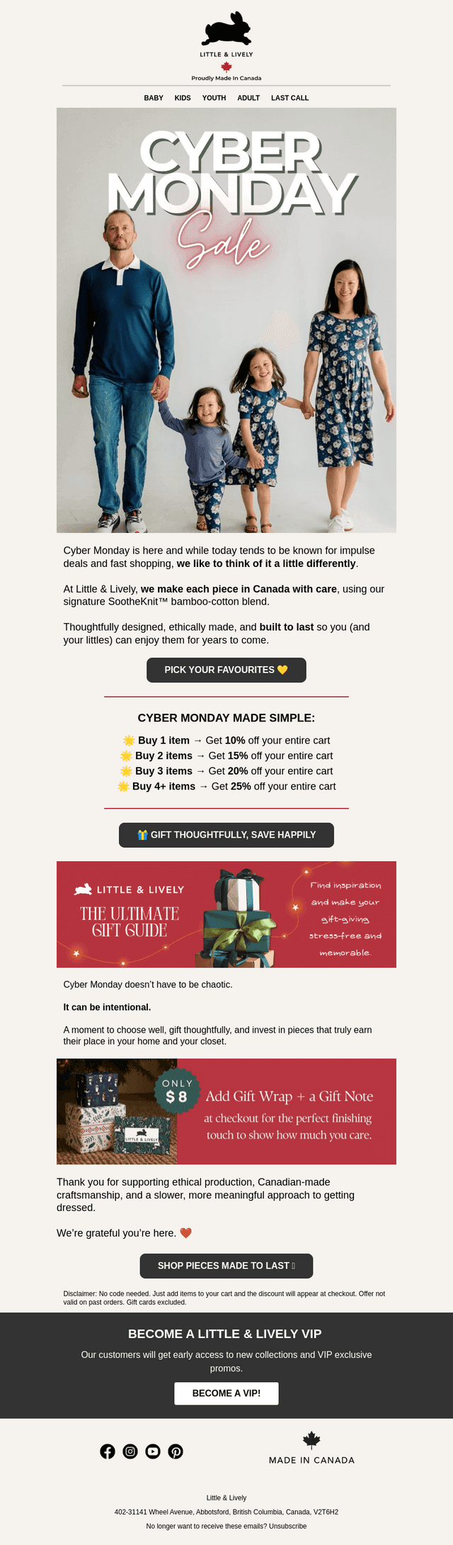 Cyber Monday, done thoughtfully 💛