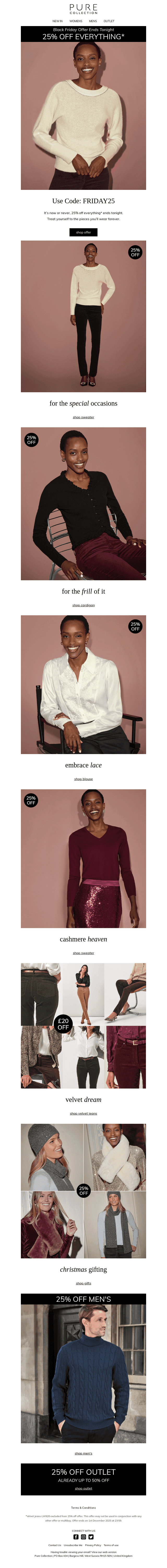 Don't Miss 25% Off Everything*. Ends Midnight!