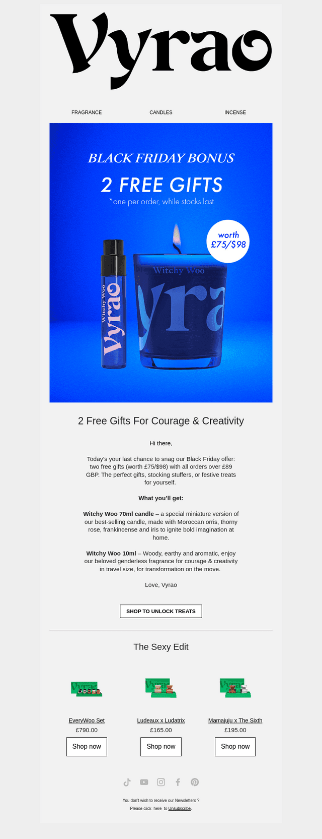 Vyrao email from Mon, Dec 1, 2025