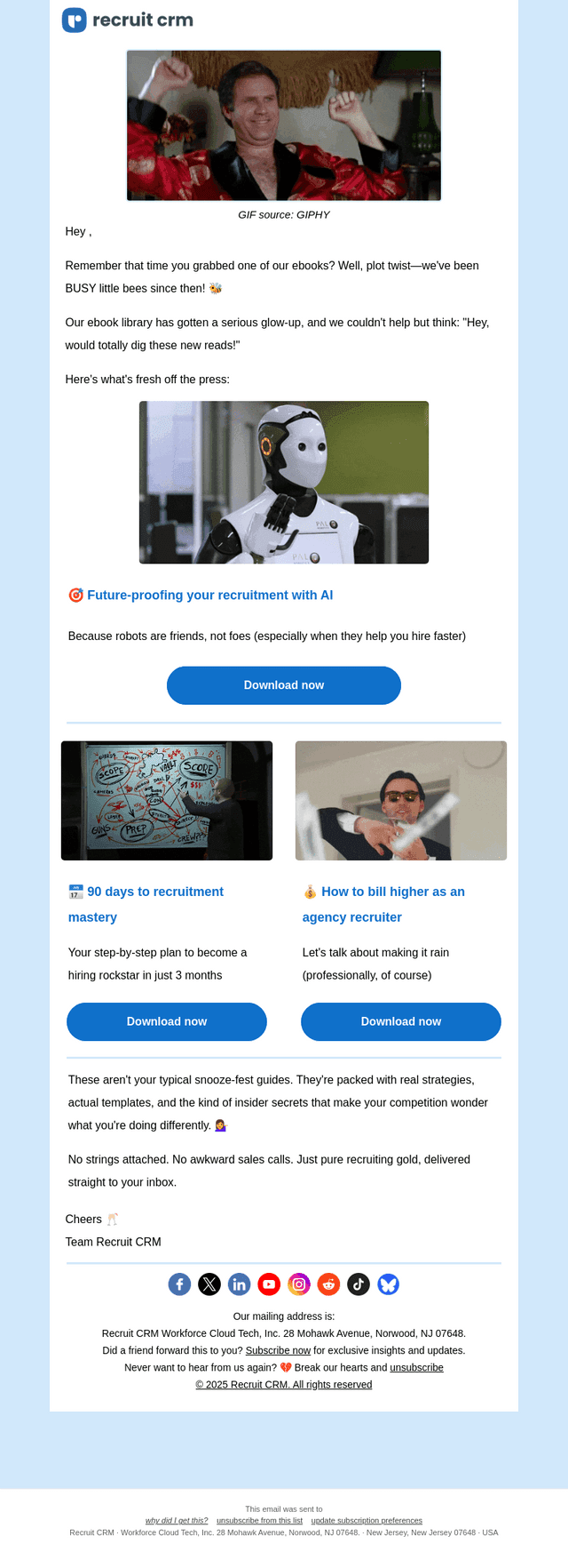 Recruit CRM email from Mon, Dec 1, 2025