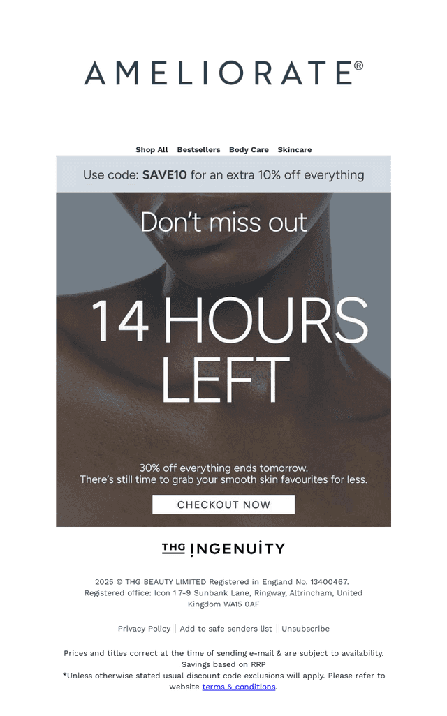Final Hours: Get Extra 10% & 30% Off ✨