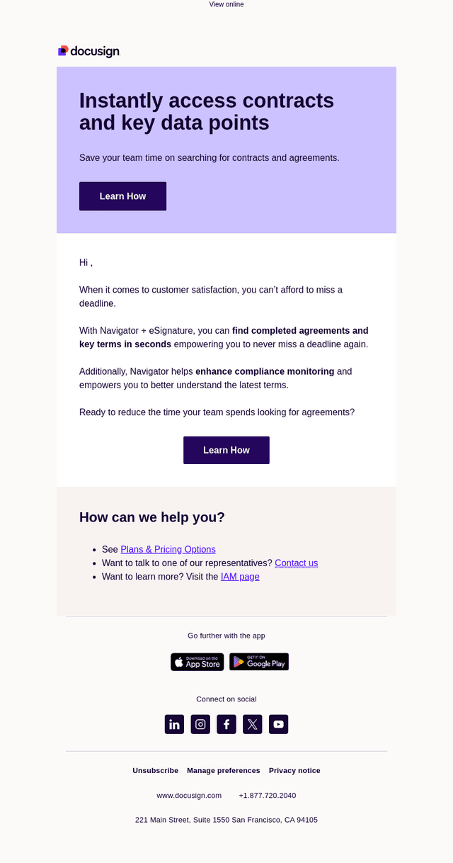 Find contracts in seconds with AI-powered repository