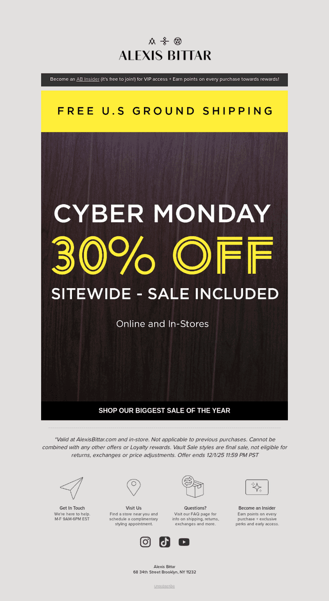 Final Hours for 30% Off Sitewide