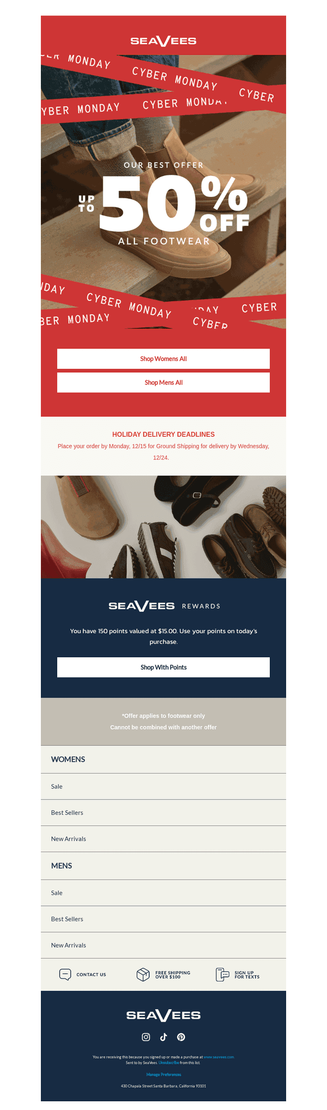 SeaVees email from Tue, Dec 2, 2025