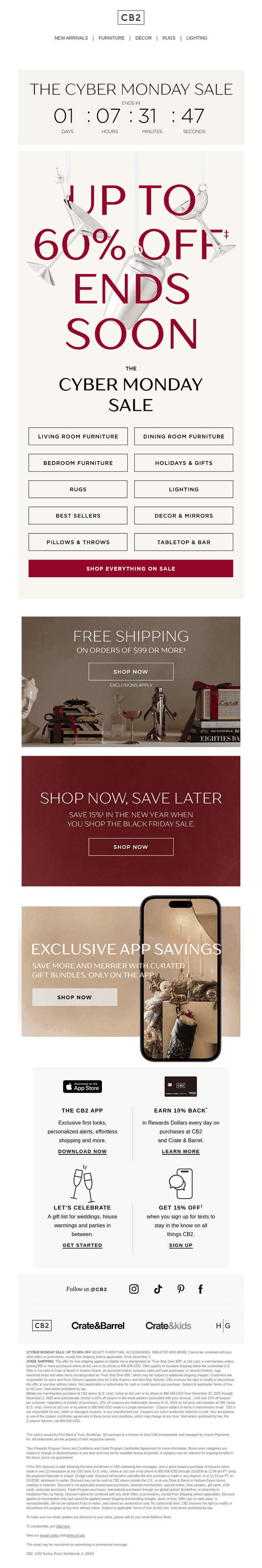 HOURS LEFT TO SHOP CYBER MONDAY