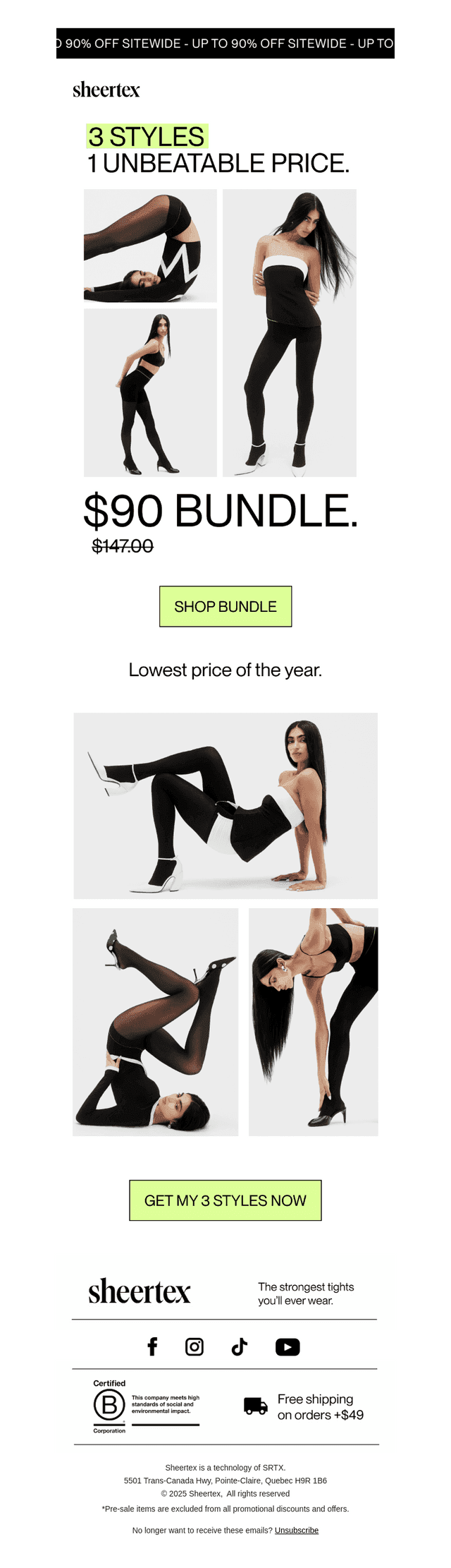 3 Styles. 1 Unbeatable price.