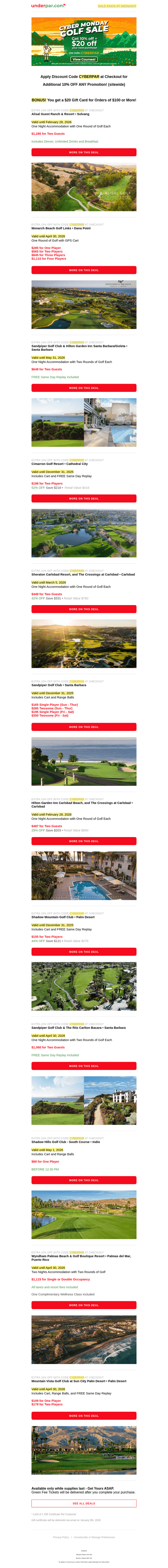 UnderPar email from Tue, Dec 2, 2025