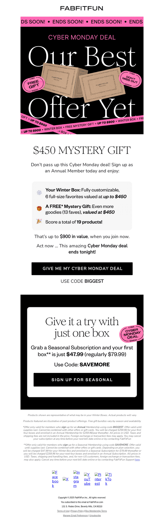 FabFitFun email from Tue, Dec 2, 2025