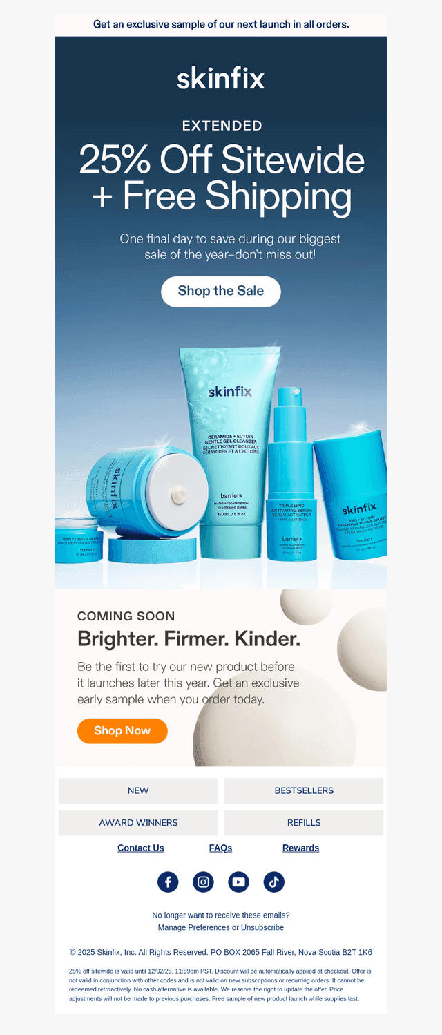 EXTENDED 1 DAY: 25% Off Sitewide