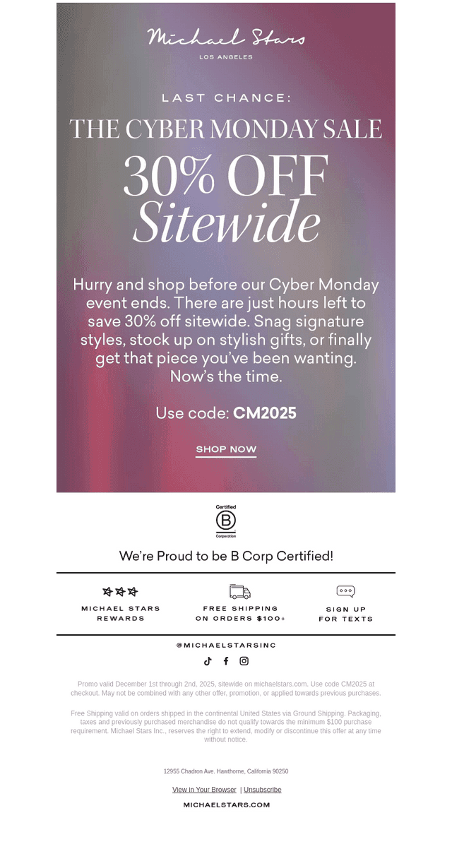 Shop Cyber Monday before it ends.