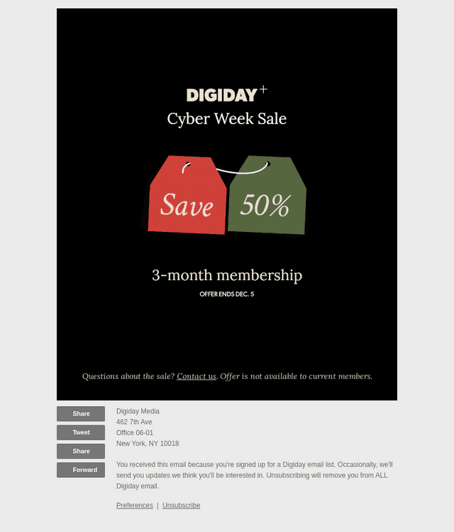 Digiday email from Tue, Dec 2, 2025