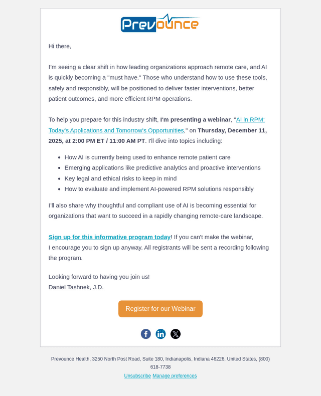 Webinar Invitation: AI in RPM