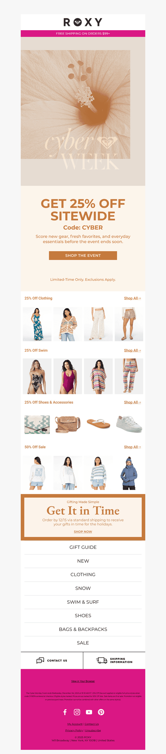 Roxy email from Tue, Dec 2, 2025