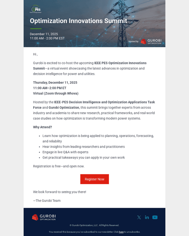 Dec 11: Join the IEEE PES Optimization Innovations Summit