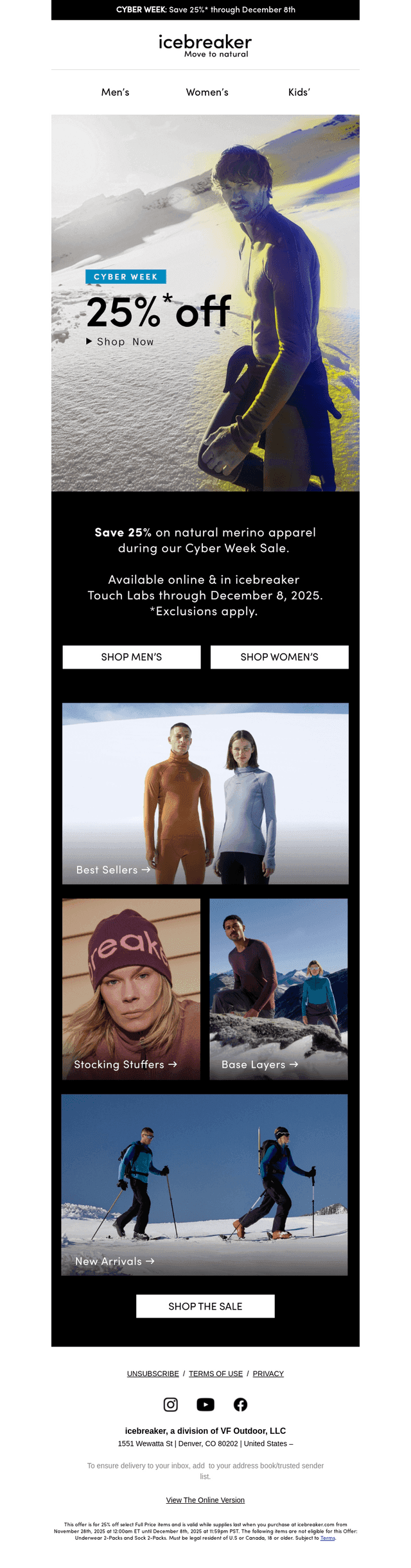 25% off merino layers