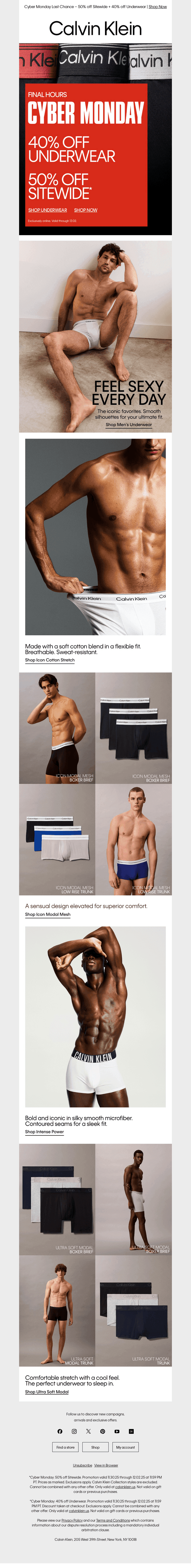 Calvin Klein email from Tue, Dec 2, 2025