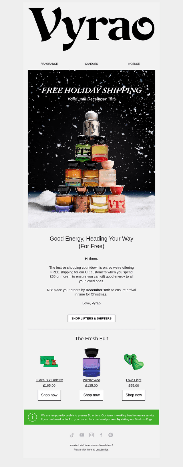 Vyrao email from Tue, Dec 2, 2025