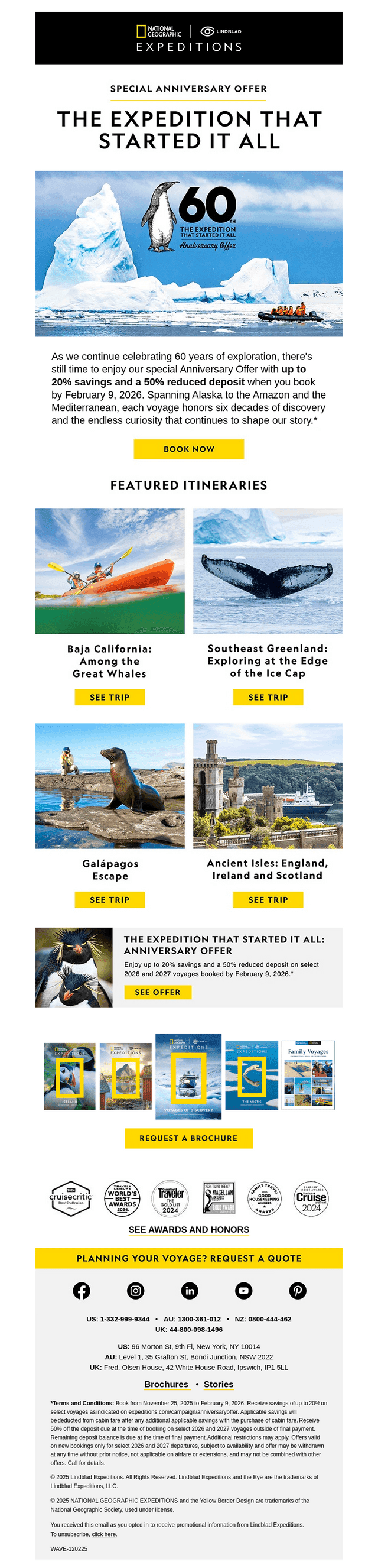 Lindblad Expeditions email from Tue, Dec 2, 2025