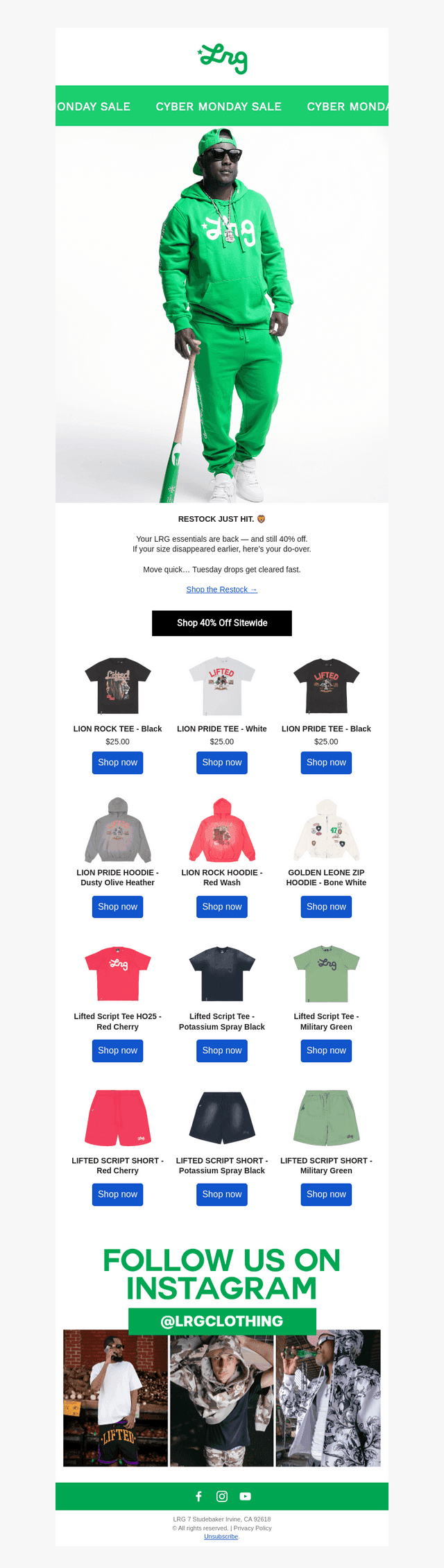 TUESDAY RESTOCK: LIVE & MOVING. 🦁
